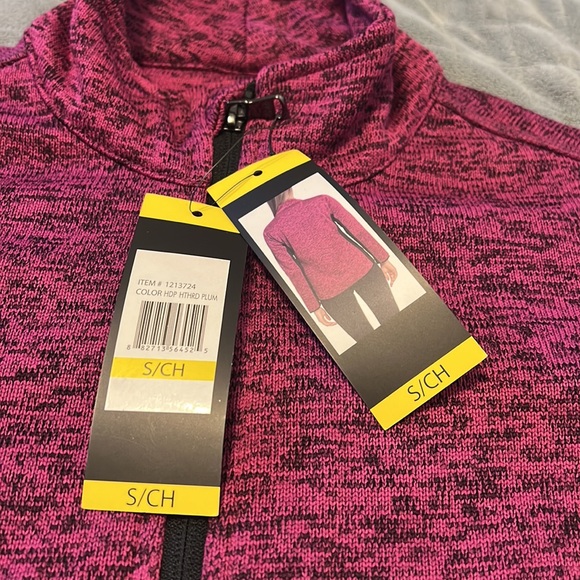 NWT Marc New York Performance Knit Jacket, Pink, Black, Zippered Pockets, Size S - Picture 4 of 10